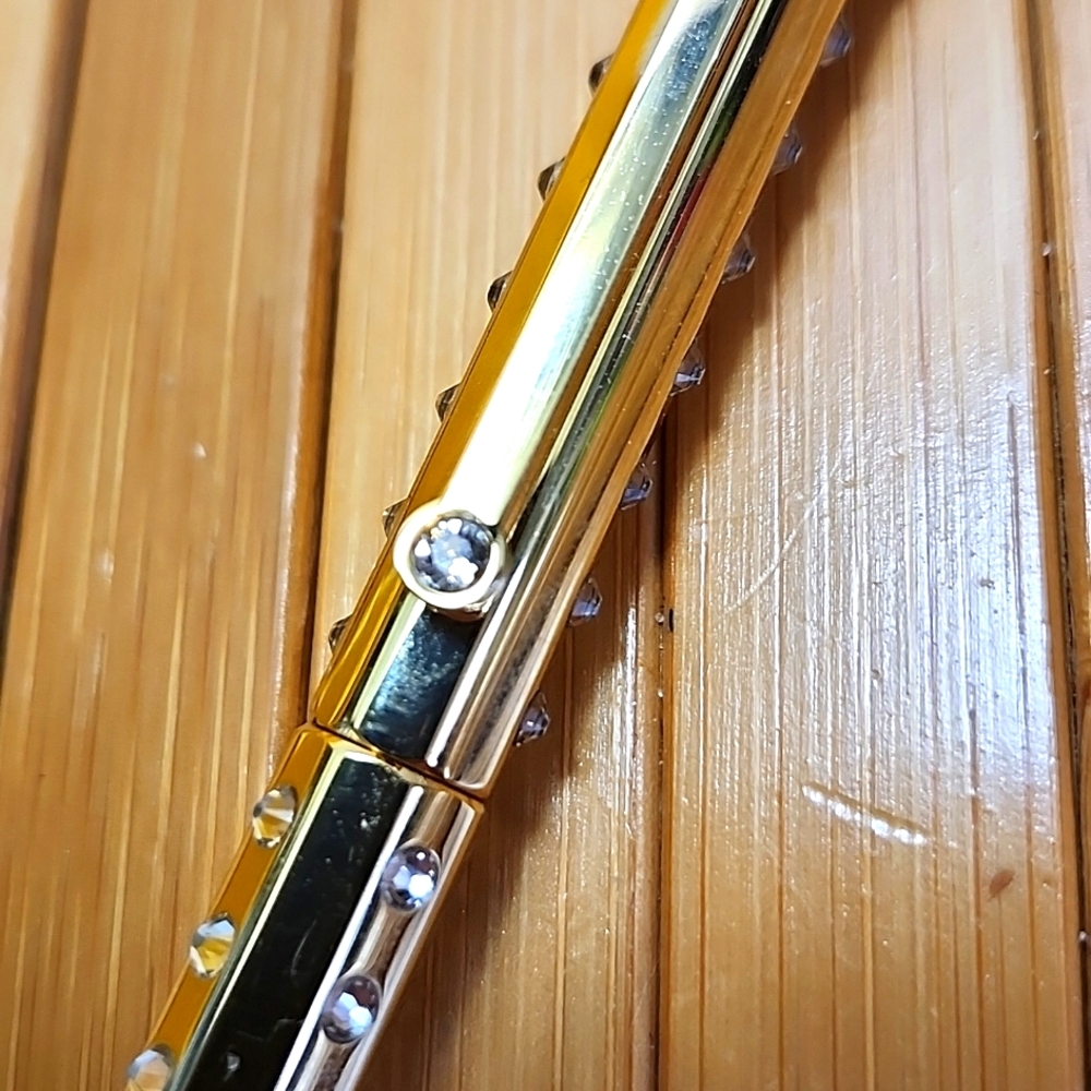 Swarovski Millenia Ballpoint Pen Statement, Gold Tone Crystals - Picture 3 of 14